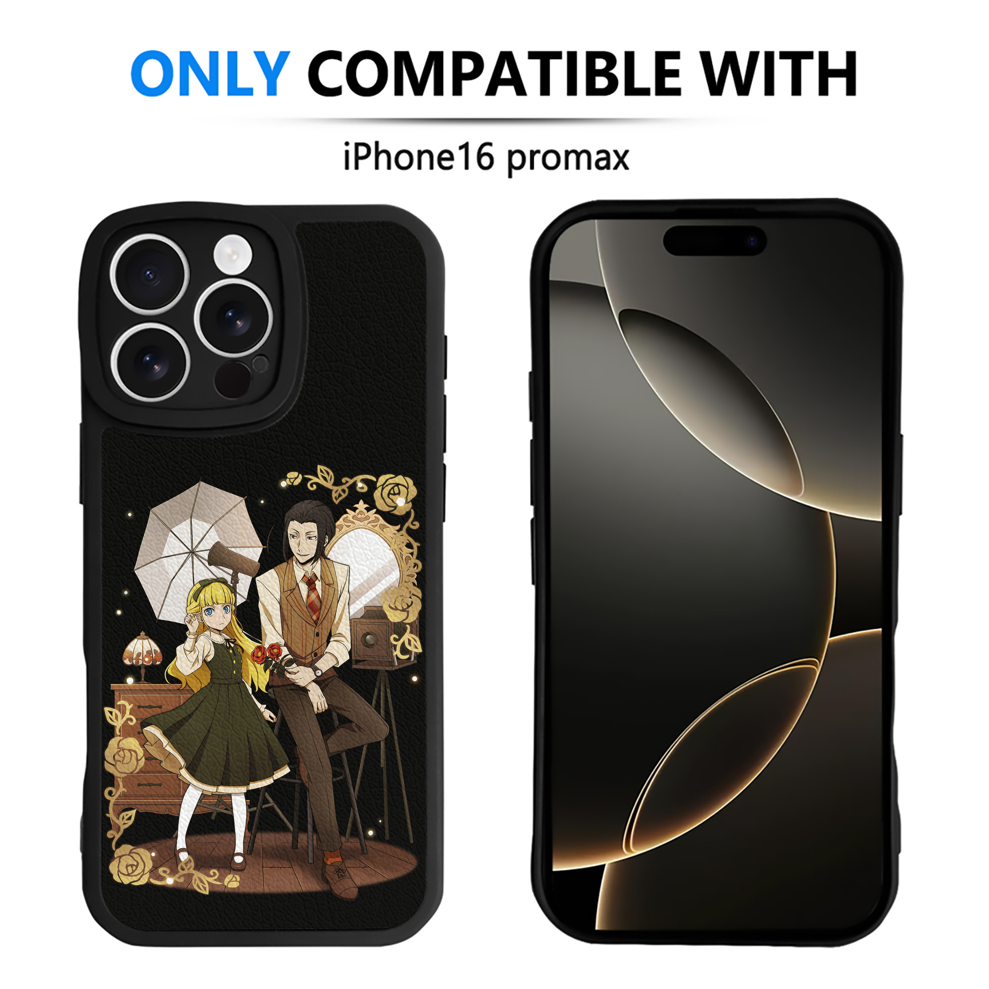 （画像用） 文豪ストレイドッグス Bungo Stray Dogs 【iPhone 16シリーズ対応】シリコンスマホケース（レザー調） 材質：シリコン